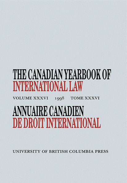 The Canadian Yearbook of International Law, Vol. 36, 1998