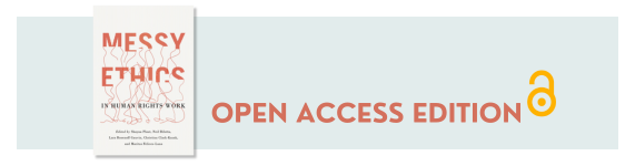 Banner image shows the cover of Messy Ethics alongside text that reads "Open Access Edition"